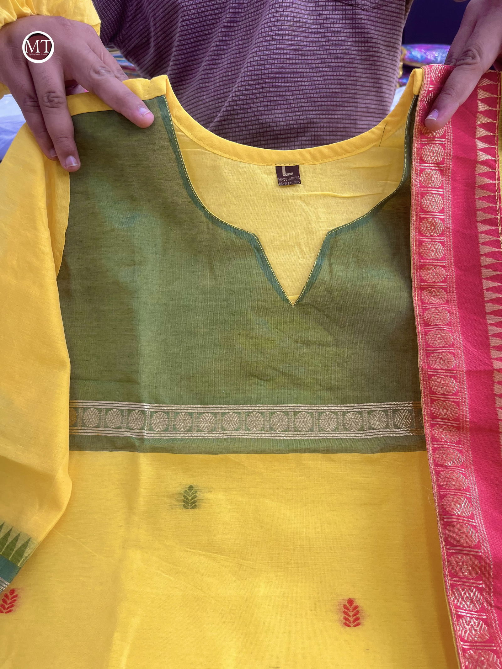 MT Special Kanchi Cotton Printed Kurti With Bottom Dupatta Wholesale Market In Surat
